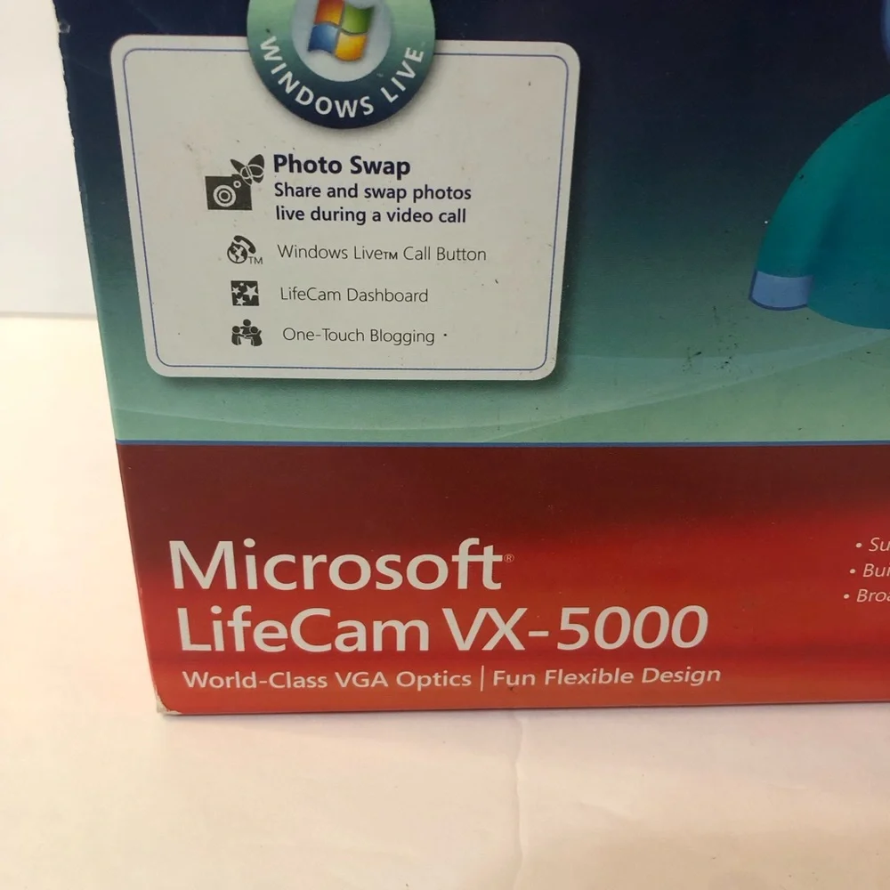 Microsoft LifeCam VX-5000 Black and Silver Webcam
